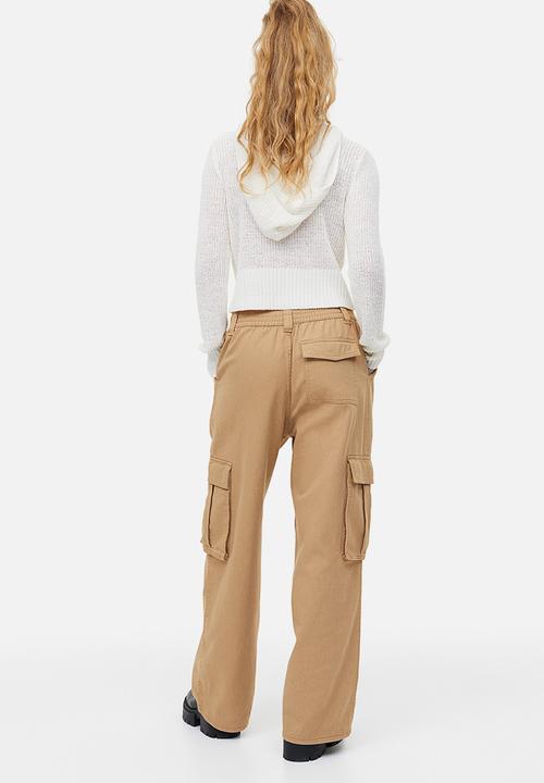 H&M - Twill cargo trousers - dark beige