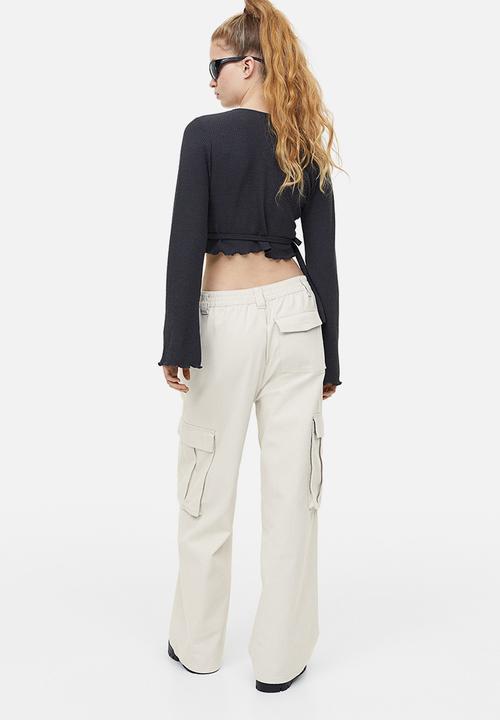 H&M - Twill cargo trousers - light beige