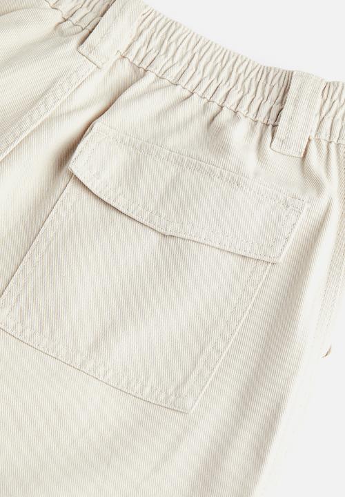 H&M - Twill cargo trousers - light beige
