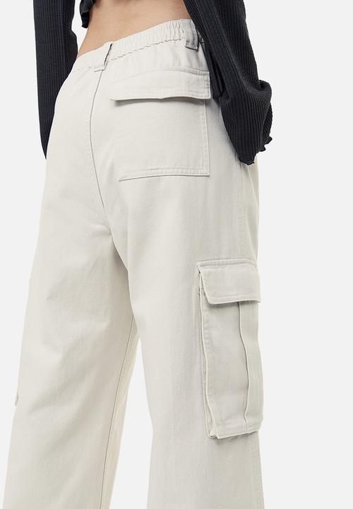 H&M - Twill cargo trousers - light beige