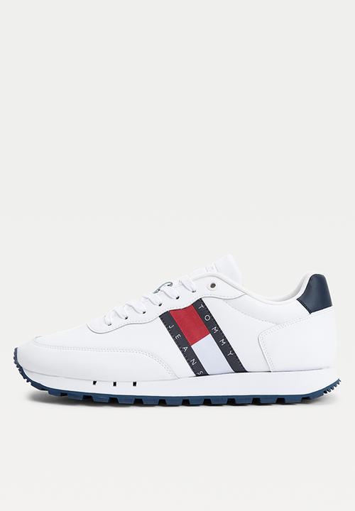 Tommy Hilfiger - Leather runner tjm ess - white