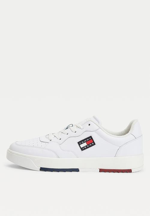 Tommy Hilfiger - Basket leather tjm ess - white