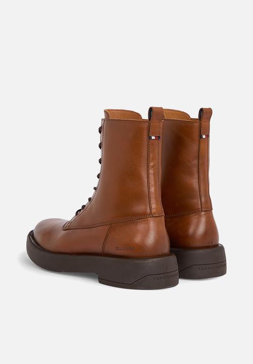 Tommy Hilfiger - Fashion hilfiger leather boot - winter cognac
