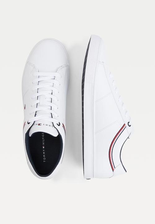 Tommy Hilfiger - Essential leather sneaker detail - white