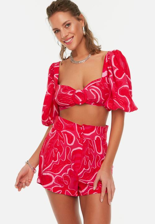 Trendyol - Floral swirl co-ord - fuchsia