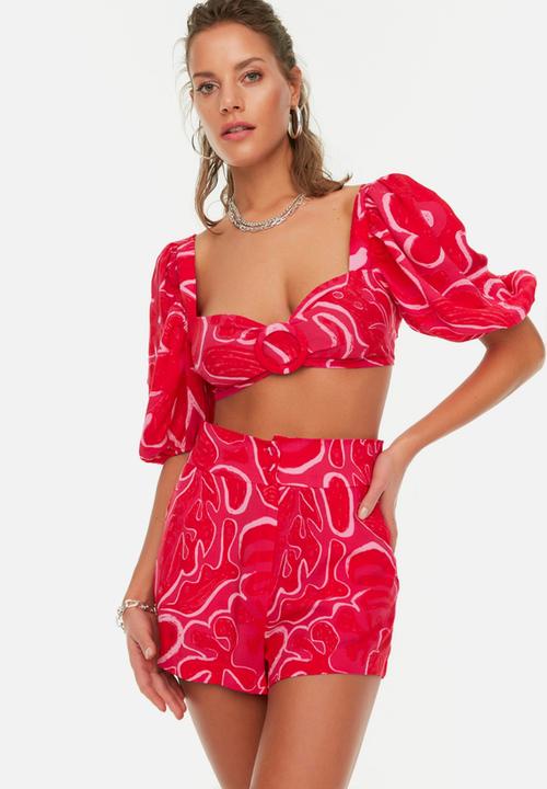 Trendyol - Floral swirl co-ord - fuchsia