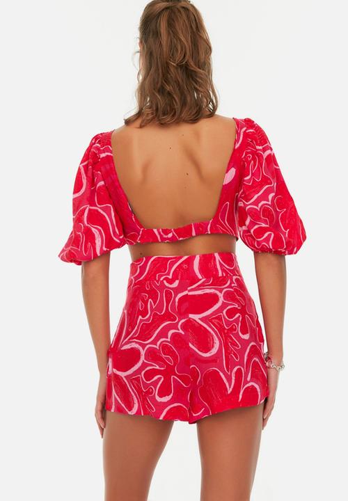 Trendyol - Floral swirl co-ord - fuchsia