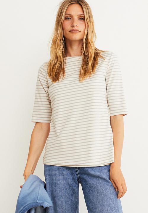 H&M - Mama cotton jersey nursing top - multi,white