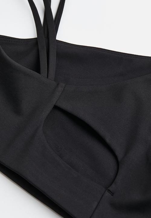 H&M - Drymove™ light support sports bra - black