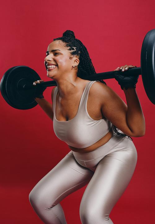 H&M - Drymove™ high shine sports tights - beige