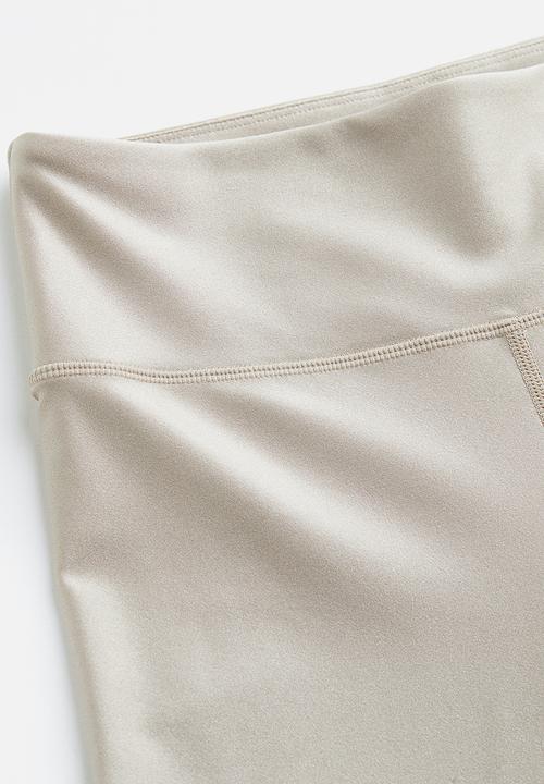 H&M - Drymove™ high shine sports tights - beige