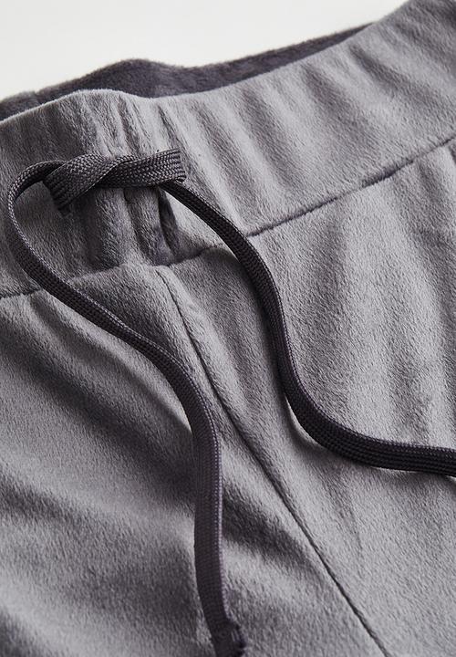 H&M - Velour trousers - dark grey