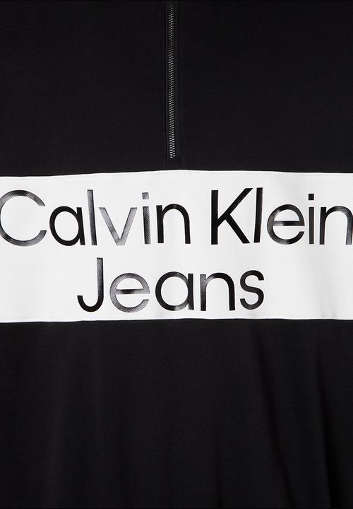 Calvin Klein - Bold logo colorblock zip hwk - ck black