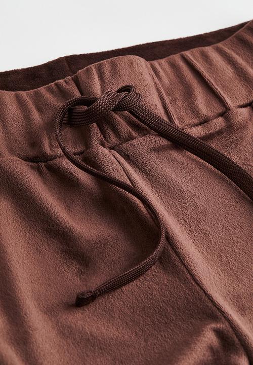 H&M - Velour trousers - dark brown