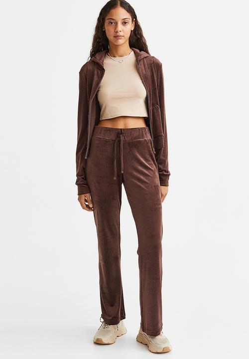 H&M - Velour trousers - dark brown