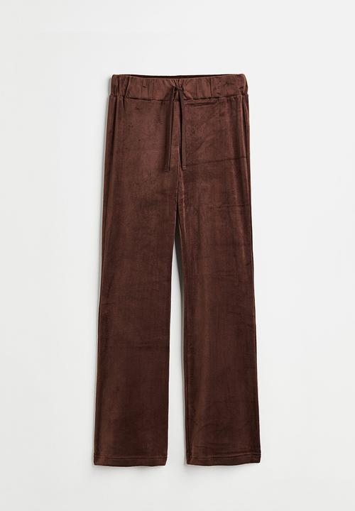 H&M - Velour trousers - dark brown