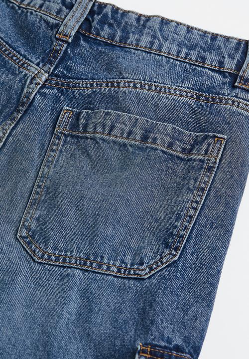 H&M - 90s Baggy high cargo jeans - denim blue