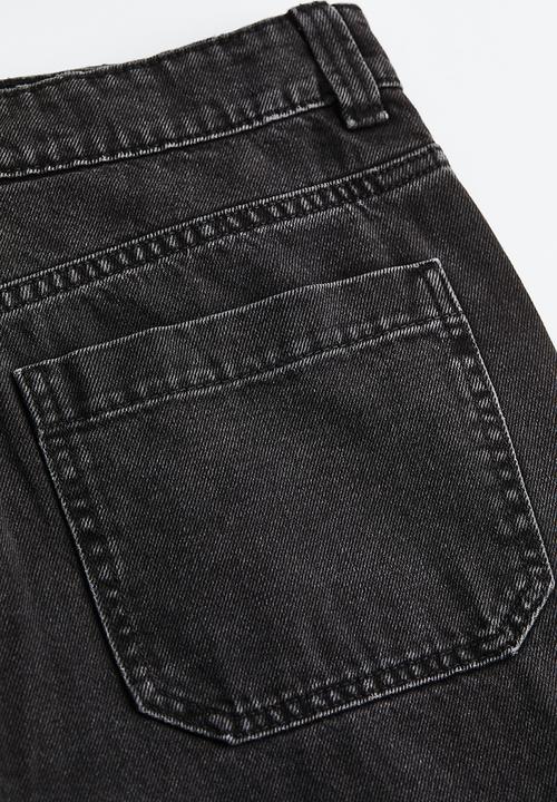 H&M - 90s Baggy high cargo jeans - black