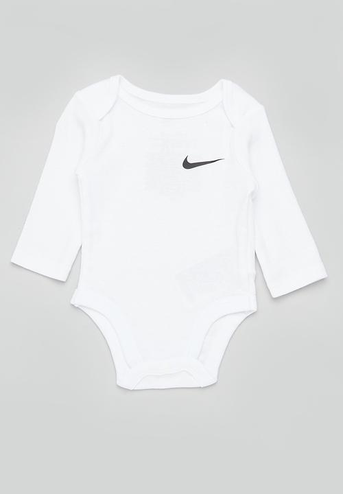 Nike - Nkn essentials 3pk long sleeve bodysuit - white
