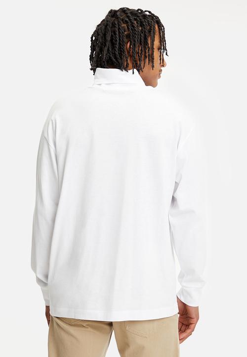 Calvin Klein - Shrunken badge roll neck tee - bright white