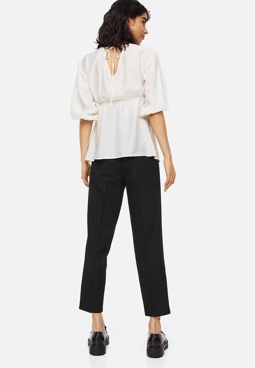 H&M - Mama ankle-length cigarette trousers - black