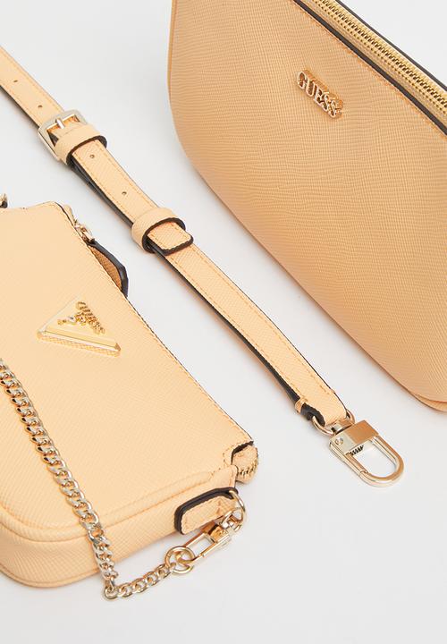 GUESS - Noelle dbl pouch crossbody - apricot cream