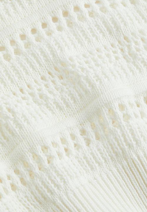 H&M - Crochet-look jumper - white