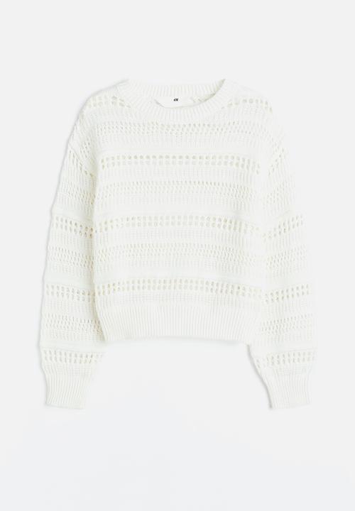 H&M - Crochet-look jumper - white