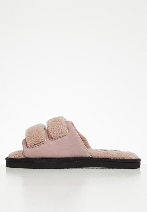 Calvin Klein - Home slide velcro shearling - adobe rose