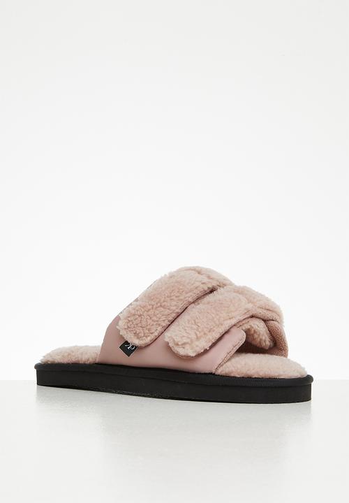 Calvin Klein - Home slide velcro shearling - adobe rose