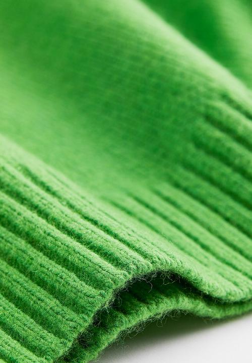 H&M - Oversized polo-neck jumper - green