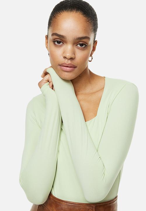 H&M - Long-sleeved jersey top - light green