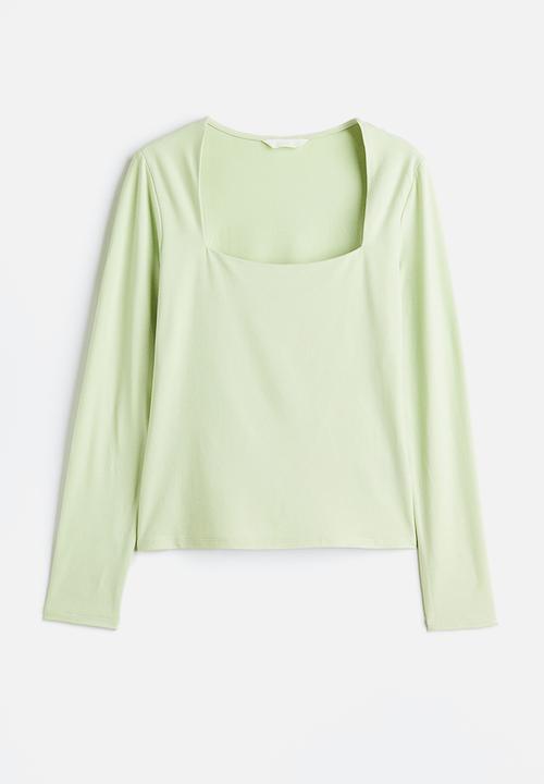 H&M - Long-sleeved jersey top - light green