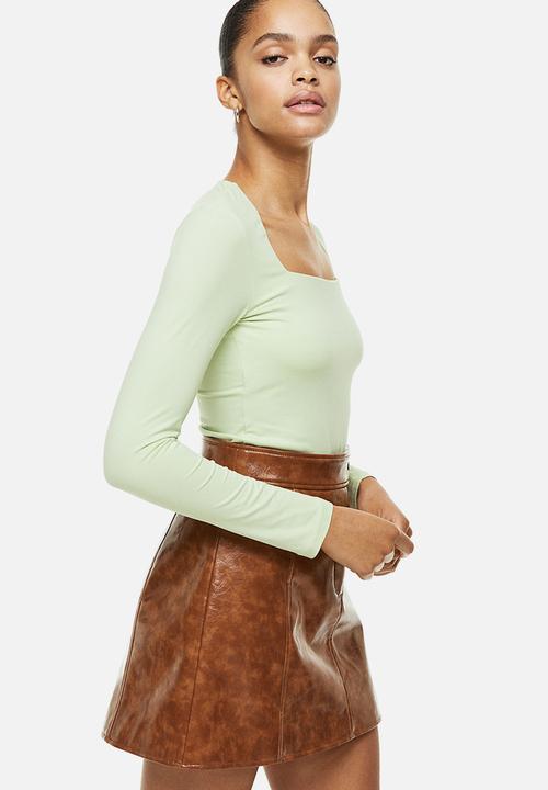 H&M - Long-sleeved jersey top - light green