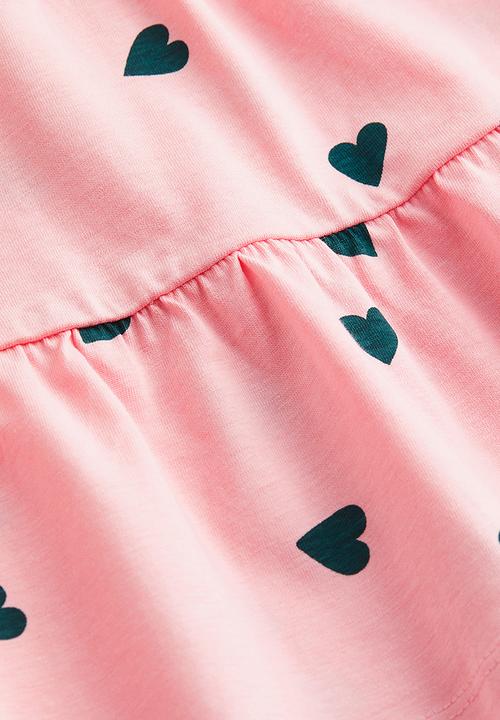 H&M - Cotton jersey dress - light pink/hearts