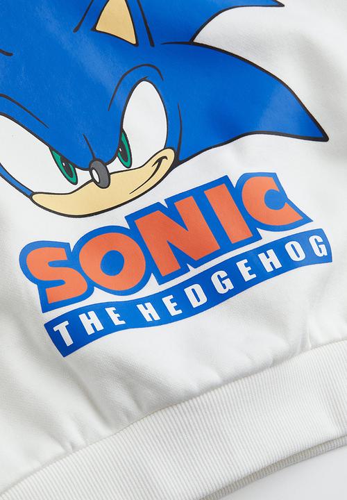 H&M - Printed hoodie - bright blue/sonic the hedgehog