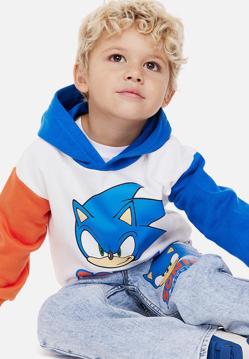 H&M - Printed hoodie - bright blue/sonic the hedgehog