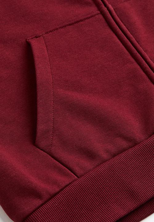H&M - Oversized printed zip-through hoodie - dark red/harry potter