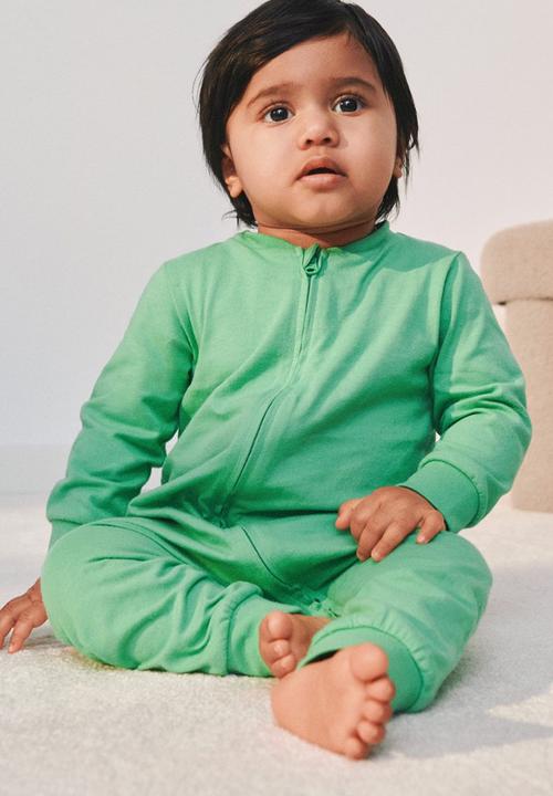 H&M - 2-pack patterned cotton pyjamas - green/striped