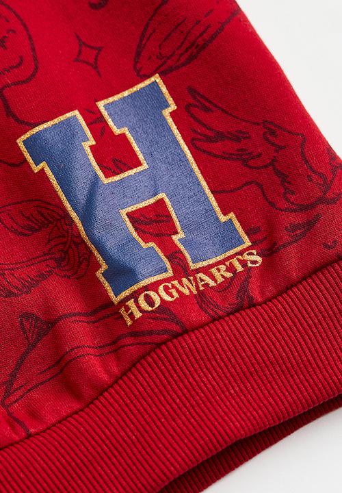 H&M - Flounce-trimmed sweatshirt - red/harry potter