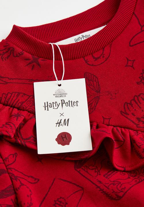 H&M - Flounce-trimmed sweatshirt - red/harry potter