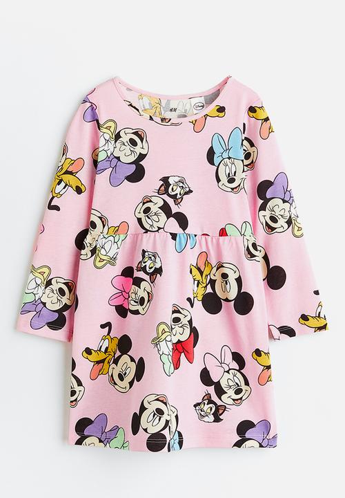 H&M - Patterned cotton dress - light pink/disney