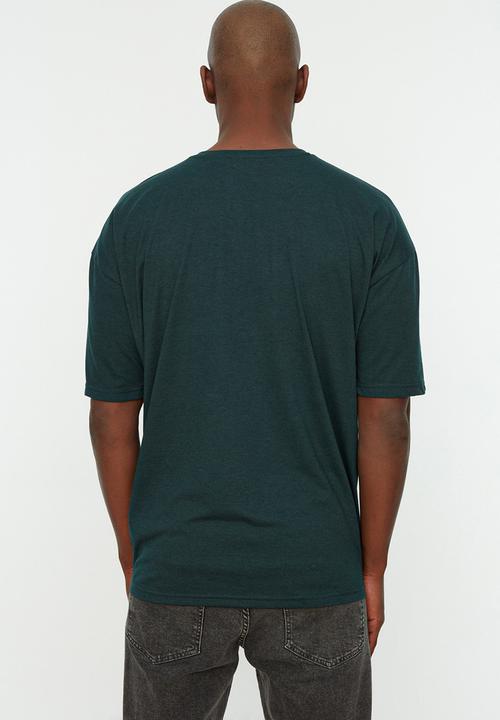 Trendyol - Relaxed oversized T-shirt - emerald green