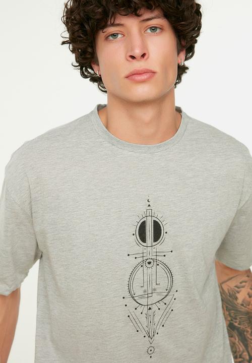 Trendyol - Relaxed crew T-shirt - grey