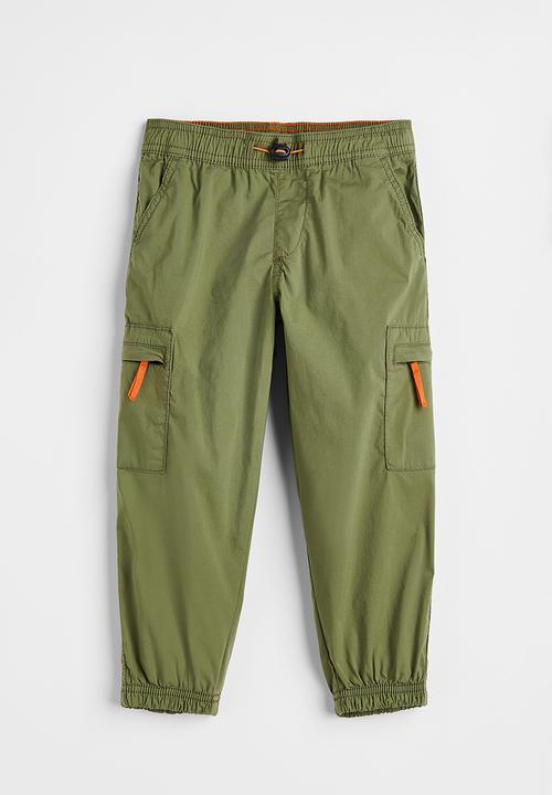 H&M - Lined cargo trousers - green