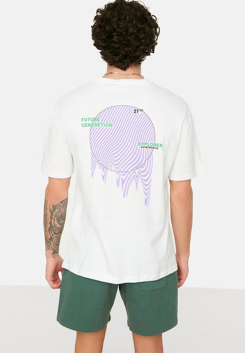 Trendyol - Future generation explorer T-shirt - white