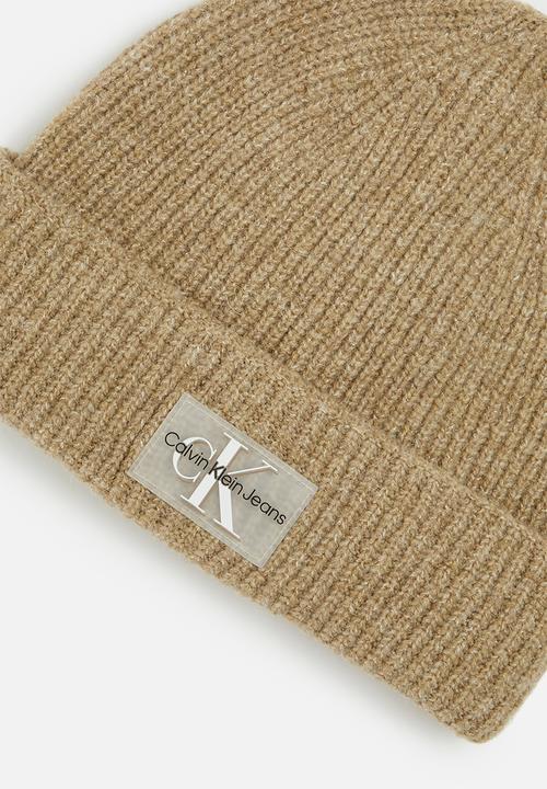 Calvin Klein - Neutral mono beanie - travertine