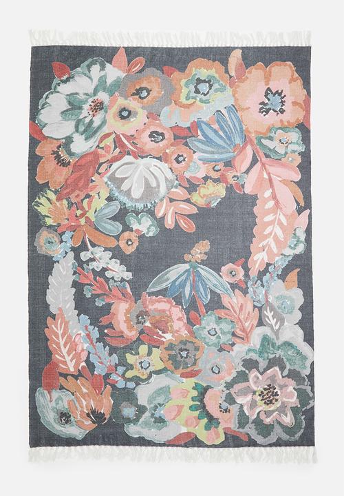 Floral montage rug - multi