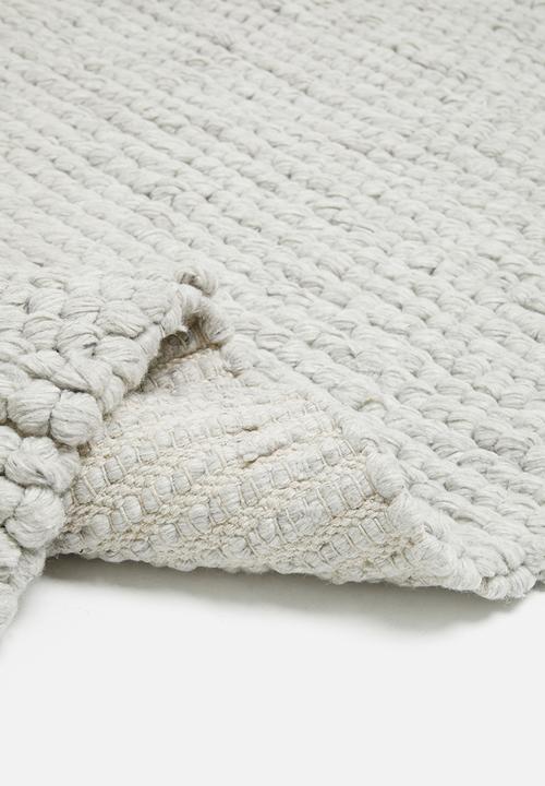 Sixth Floor - PET & cotton bobble rug - grey