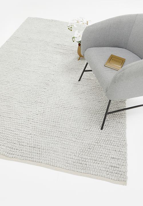 Sixth Floor - PET & cotton bobble rug - grey